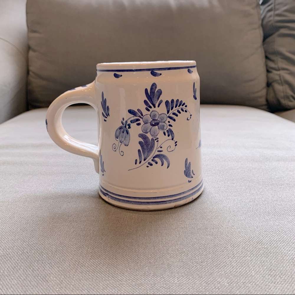 Delft Holland Royal Dutch Pottery Crock.  Handcrafted and painted.